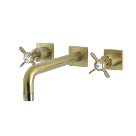 Kingston Brass KS6027BEX Wall Mount Tub Faucet, Brushed Brass KS6027BEX